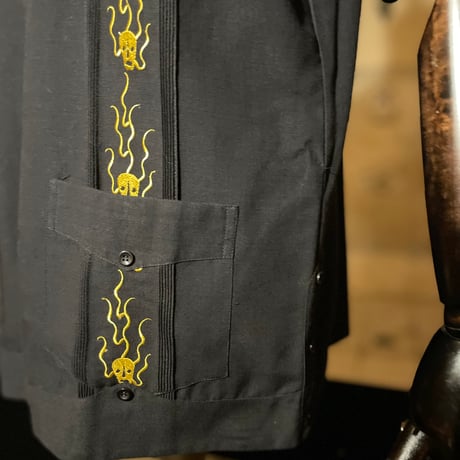 【2027年7月31日までにお届け】【受注生産】【半袖】【SHOTA CALAVERA】【 ESGS-07S-BG】【 S/S CUBANA 】【BLACK x GOLD】 【黒 x 金】