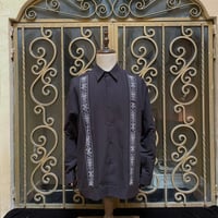 【ご注文日より１年以内にお届け】【受注生産】【長袖】【 ESG-32L-BW 】【 L/S GUAYAMISA 】【BLACK x WHITE】 【黒 x 白】