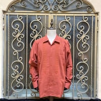 【2月〜3月納期】【受注生産】【長袖】【 ESGS-04L-OR 】【 L/S GUAYABERA 】【 REJILLADA ASA 】【 麻の葉柄 】【 ORANGE  】【オレンジ】