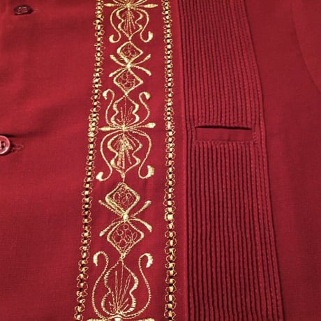 【2027年7月31日までにお届け】【受注生産】【長袖】【 ESG-01L-BUG 】【 REJILLADA 】【 BURGUNDY x GOLD 】【 臙脂(えんじ)色 x 金 】