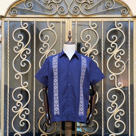 【半袖】【IMP-COL-127S-N】【GUAYABERAS COLLI】【 S/S GUAYAMISA】【 NAVY 】【紺】