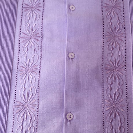 【2027年7月31日までにお届け】【受注生産】【半袖】【 ESG-01S-LA 】【 S/S GUAYABERA 】【 REJILLADA 】【 LAVENDER 】【 ラベンダー 】