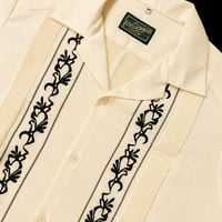 【予約】【ESG-20S-OFB】【 REJILLADA 】【S/S GUAYABERA】【 OFF WHITE x BLACK 】 【 オフホワイト x 黒 】