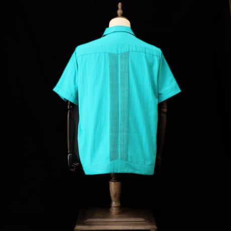 【2027年7月31日までにお届け】【受注生産】【半袖】【 ESGS-03S-JA 】【 S/S GUAYABERA 】【 REJILLADA MOTA 】【 麻の葉柄 】【 JADE 】【翡翠】