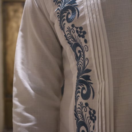 【お取り寄せ商品】【長袖】【IMP-COL-100L-WBL】【GUAYABERAS COLLI】【 L/S GUAYAMISA 】【 WHITExBLUE 】【 白 x 青 】