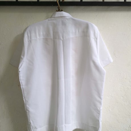 【2027年7月31日までにお届け】【受注生産】【半袖】【 ESG-01S-WG 】【 S/S GUAYABERA 】【 REJILLADA 】【 WHITE x GOLD 】【 白 x 金 】