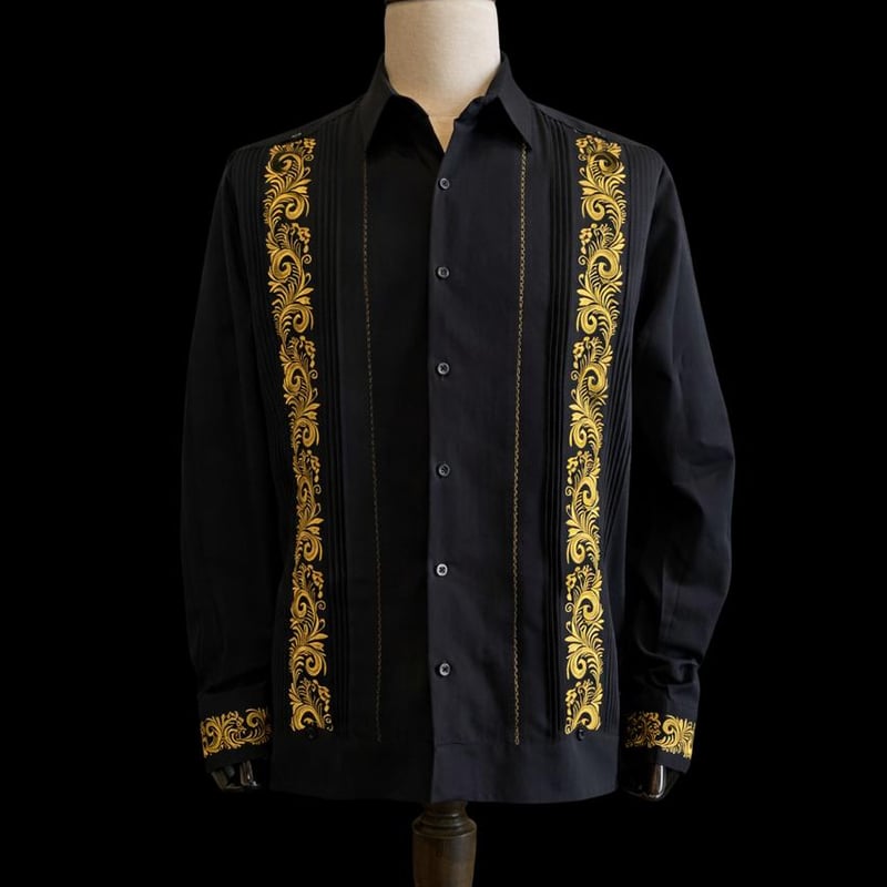 予約】【長袖】【袖刺繍】【ESG-T30L-BG】【 L/S GUAYAMISA 】【 BL