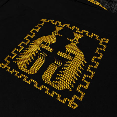 【予約商品】【長袖】【IMP-QTZ-LS-BG】【GUATEMALA】【 L/S QUETZAL SHIRTS】【BLACKxGOLD】【黒x金】