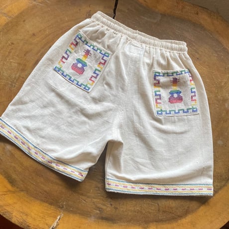 【7/31入荷】【長袖】【2ピース】【ESGG-02LS-2-OFM】【L/S QUETZAL SHIRTS & SHORTS 】【グアテマラ】【 OFF WHITE x MULTI COLOR  】