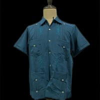 【予約】【半袖】【サイズ38(L)】【IMP-DE-06S-PE-38】【 DEADSTOCK 】【S/S GUAYABERA】【PETROLEO】