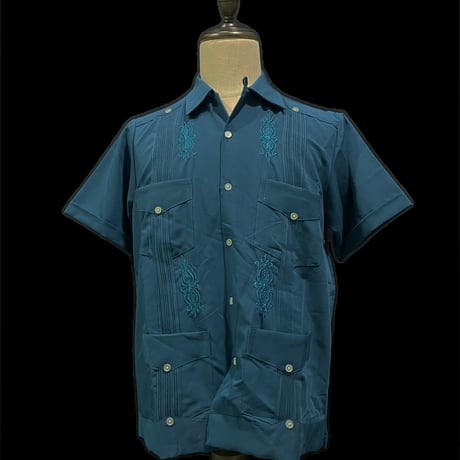 【予約】【半袖】【IMP-DE-06S-PE-38】【 DEADSTOCK 】【S/S GUAYABERA】【PETROLEO】