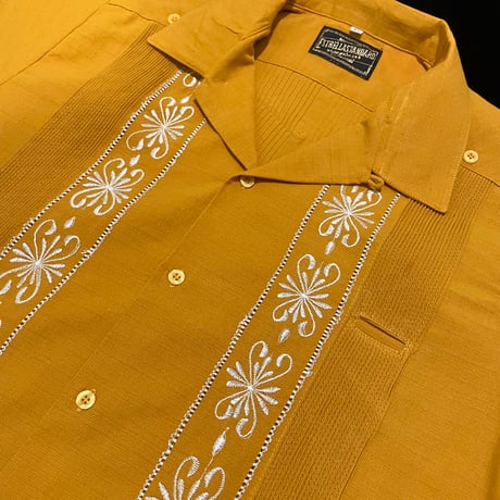 【予約商品】【半袖】【 ESG-01S-MUW 】【S/S REJILLADA】【 MUSTARD x WHITE】 【マスタードx 白】