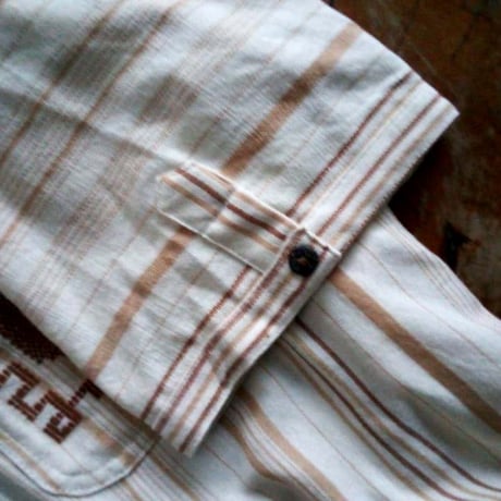 【半袖】【Lサイズ】【IMP-QTZ-SS23-WBR】【GUATEMALA】【 S/S QUETZAL SHIRTS】【 WHITE x BROWN】【白x茶色】