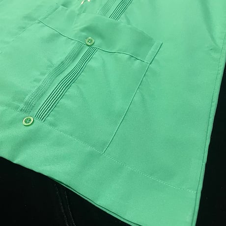 【予約】【半袖】【IMP-DE-14S-TQ-42】【 DEADSTOCK 】【S/S GUAYABERA】【TURQUOISE】【ターコイズグリーン】