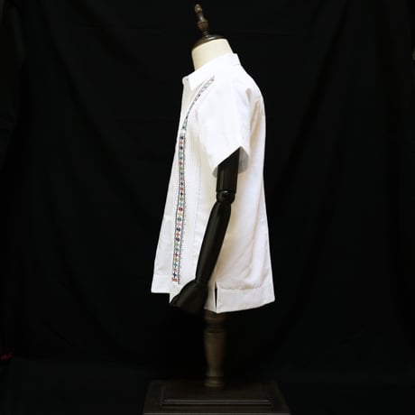 【半袖】【 S/S GUAYAMISA】【ESG-113S-WM】【GUAYABERAS COLLI】【 CRUZ x ペヨーテ 】【 WHITE x MULTI 】【 白 x マルチカラー 】