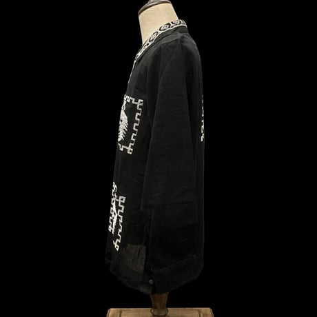 【長袖】【ESGG-QTZ-LS-BW】【GUATEMALA】【 L/S QUETZAL SHIRTS】【BLACKx WHITE】【黒x白】