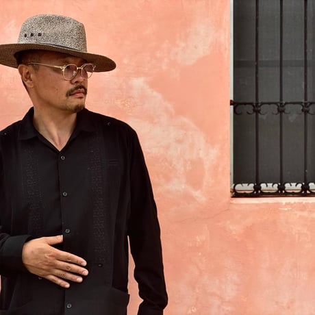 【2027年7月31日までにお届け】【受注生産】【長袖】【 ESGS-03L-B 】【 L/S GUAYABERA 】【 REJILLADA MOTA 】【 麻の葉柄 】【 BLACK 】【 黒 】