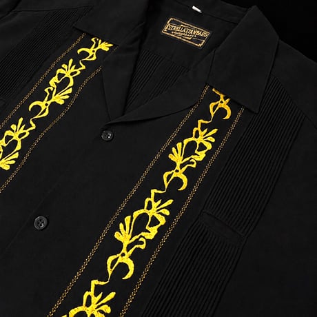 【7月末】【予約】【ESG-20S-BG】【REJILLADA 】【S/S GUAYABERA】【BLACKxGOLD】 【黒x金】