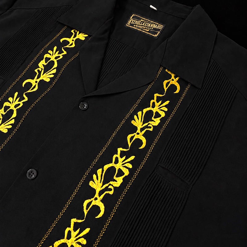 ESG-20S-BG】【REJILLADA 】【S/S GUAYABERA】【BLACKxG