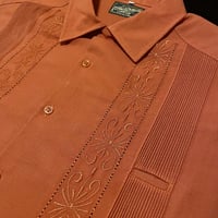 【ご注文日より１年以内にお届け】【受注生産】【半袖】【 ESG-01S-OR 】【 S/S GUAYABERA 】【 REJILLADA 】【 ORANGE 】【 オレンジ 】