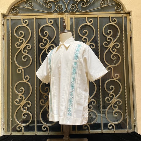 【半袖】【 ESG-32S-OFJA 】【S/S GUAYAMISA】【OFF WHITE x JADE】 【オフホワイト x 翡翠】