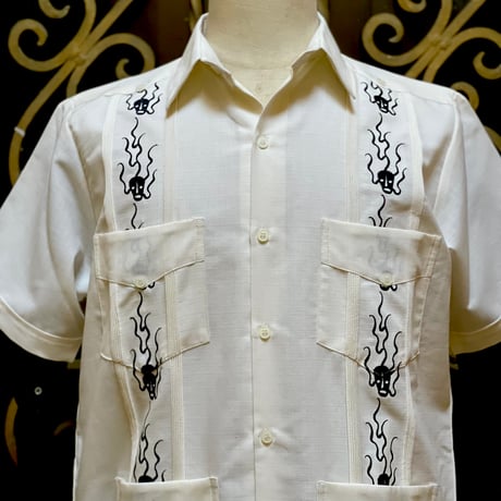 【2027年7月31日までにお届け】【受注生産】【半袖】【SHOTA CALAVERA】【 ESGS-07S-OFB】【 S/S CUBANA 】【OFF WHITE x BLACK】
