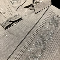 【予約商品】【長袖】【袖刺繍】【ESG-T30L-GR】【 L/S GUAYAMISA 】【 GRAY  】【 グレー 】