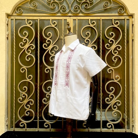 【2027年7月31日までにお届け】【受注生産】【半袖】【 ESG-01S-WBU 】【 REJILLADA 】【 WHITE x BURGUNDY 】【 白 x 臙脂(えんじ)色 】