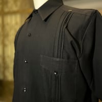 【半袖】【 ESG-33S-B】【 S/S CUBANA 】【GUAYABERA】【BLACK】【黒】
