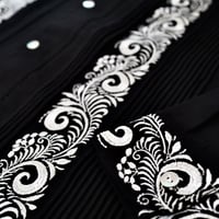 【お取り寄せ商品】【長袖】【袖刺繍】【IMP-101L-BS】【 L/S GUAYABERA】【 BLACK x SILVER 】【 黒 x 銀 】