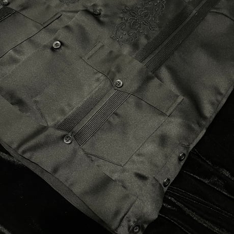 【予約】【半袖】【サイズ34(S)】【IMP-DE-17S-B-34】【 DEADSTOCK 】【S/S GUAYABERA】【BLACK】【黒】