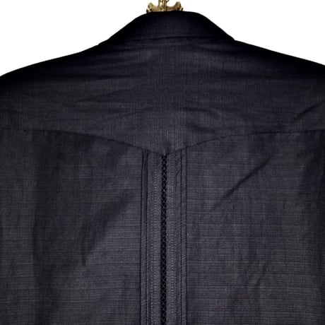 【2027年7月31日までにお届け】【受注生産】【長袖】【 ESG-10L-BR 】【 L/S GUAYAMISA 】【 FLORES 】【 BLACK x RED 】【 黒 x 赤 】