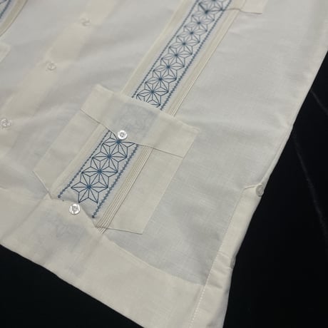 【1月〜2月】【予約商品】【半袖】【 ESGS-13S-OFJA 】【 S/S CUBANA ASA 】【OFF WHITEx JADE 】 【オフホワイトx翡翠】