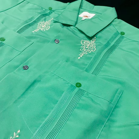 【予約】【半袖】【サイズ38(L)】【IMP-DE-26S-TQ-38】【 DEADSTOCK 】【S/S GUAYABERA】【TURQUOISE】【ターコイズ】