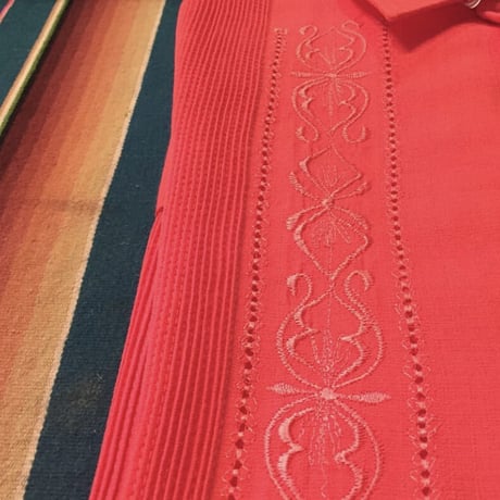 【2027年7月31日までにお届け】【受注生産】【長袖】【 ESG-01L-P 】【 L/S GUAYABERA 】【 REJILLADA 】【 PINK 】【 ピンク 】