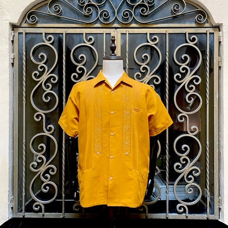 【2027年7月31日までにお届け】【受注生産】【 半袖 】【 ESG-01S-MU 】【 S/S GUAYABERA 】【 REJILLADA 】【 MUSTARD 】【 マスタード 】