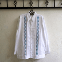 【お取り寄せ商品】【長袖】【ESG-109L-WBL】【CRUZ】【 GUAYAMISA】【 L/S GUAYABERA】【WHITExBLUE】