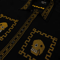 【予約商品】【長袖】【IMP-QTZ-CAL-LS-BG】【GUATEMALA】【 L/S QUETZAL SHIRTS/CALAVERA(カラベラ)】【BLACKxGOLD】【黒x金】
