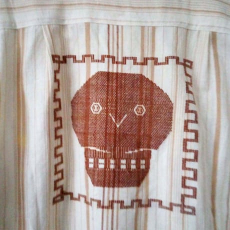 【半袖】【Lサイズ】【IMP-QTZ-SS23-WBR】【GUATEMALA】【 S/S QUETZAL SHIRTS】【 WHITE x BROWN】【白x茶色】