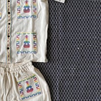 【7/31入荷】【半袖】【2ピース】【ESGG-02SS-2-OFM】【S/S QUETZAL SHIRTS & SHORTS 】【グアテマラ】【 OFF WHITE x MULTI COLOR  】
