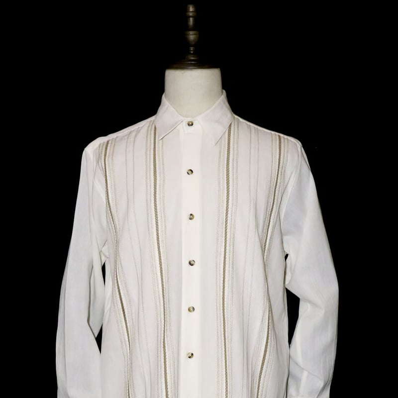 長袖】【ESG-108L-OFBR】【 L/S GUAYAMISA】【GUAYABERAS