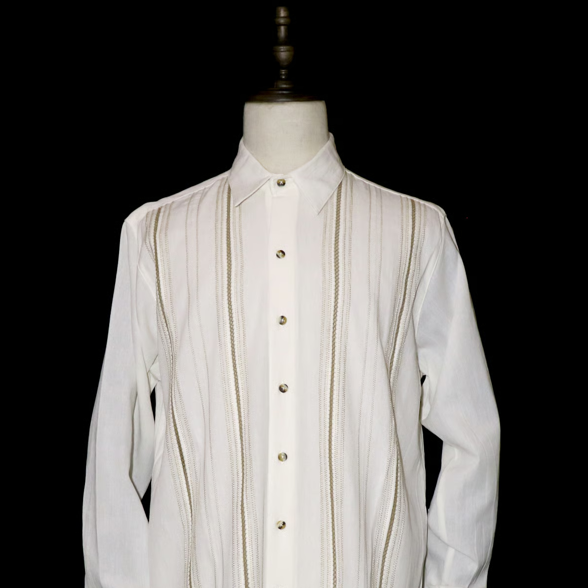 長袖】【ESG-108L-OFBR】【 L/S GUAYAMISA】【GUAYABERAS