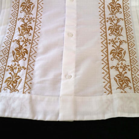 【お取り寄せ商品】【長袖】【IMP-COL-101L-WG】【 L/S GUAYAMISA】【WHITE x GOLD】【 白 x 金 】