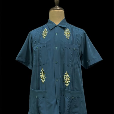 【予約】【半袖】【IMP-DE-10S-PE-40】【 DEADSTOCK 】【S/S GUAYABERA】【PETROLEO】