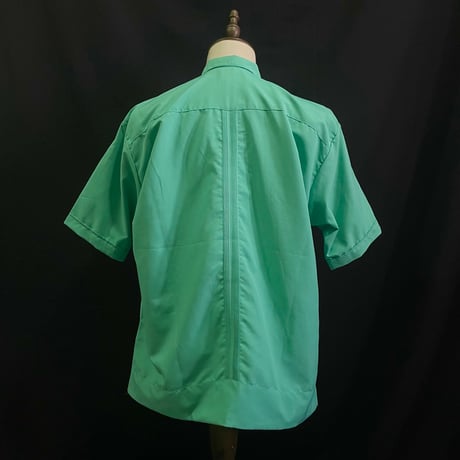 【半袖】【サイズ44(3XL)】【IMP-DE-37S-TQ-44】【 DEADSTOCK 】【S/S GUAYABERA】【TARQUOISE】  【ターコイズ】