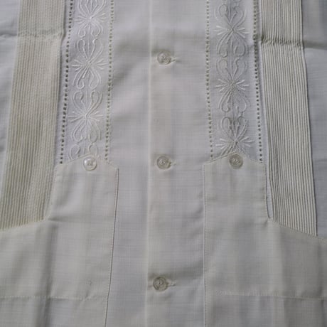 【2027年7月31日までにお届け】【受注生産】【半袖】【 ESG-01S-OF 】【 S/S GUAYABERA 】【 REJILLADA 】【 OFF WHITE 】【 オフホワイト 】