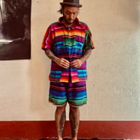 【7/31入荷】【2ピース✴︎一点物】【ESGG-01SS-8-MU】【S/S CAMISA & SHORTS】【SARAPE】【GUATEMALA】【MULTI COLOR】
