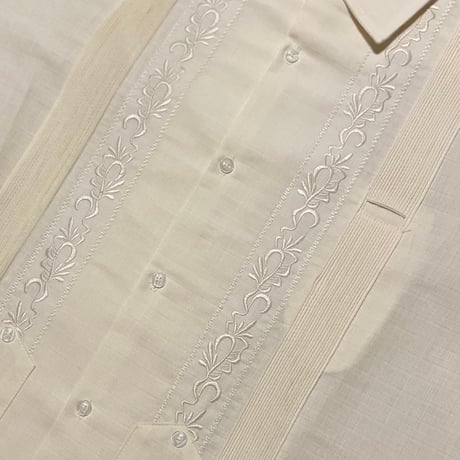 【ESG-20L-OF】【REJILLADA 】【L/S GUAYABERA】【OFF WHITE】 【オフホワイト】