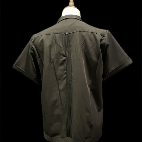 【予約】【半袖】【IMP-DE-07S-B-38】【 DEADSTOCK 】【S/S GUAYABERA】【BLACK】 【黒】