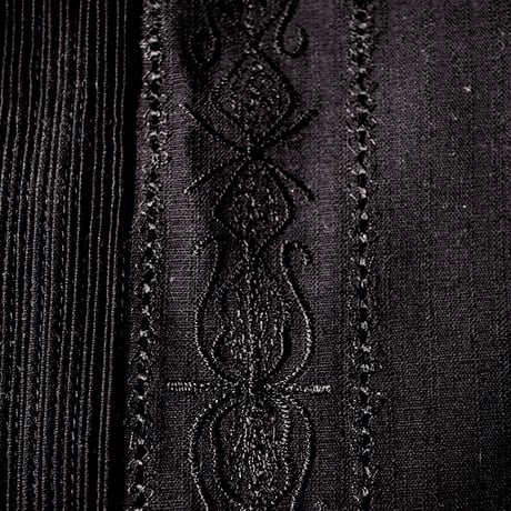 【2027年7月31日までにお届け】【受注生産】【長袖】【 ESG-01L-B 】【 L/S GUAYABERA 】【 REJILLADA 】【 BLACK 】【 黒 】